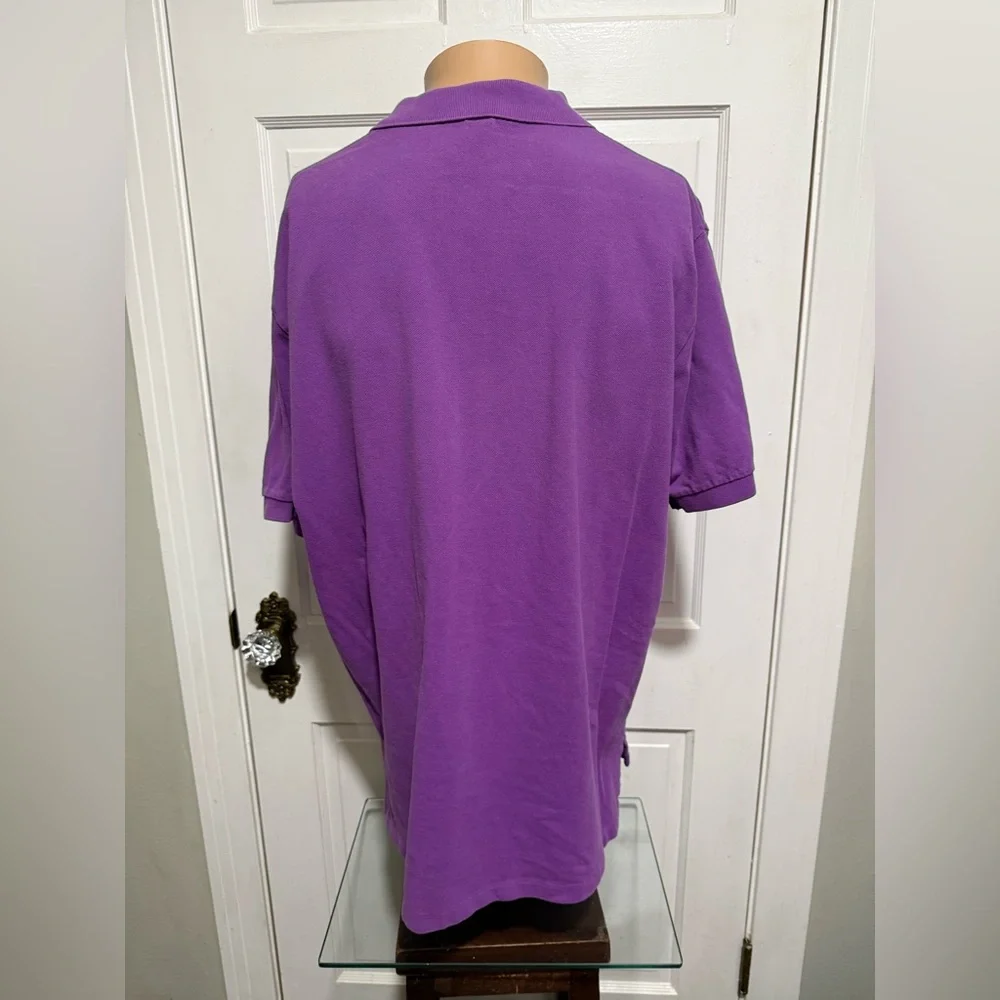 Mens XL Polo Ralph Lauren Mens Purple Short Sleeve Polo Shirt Green Logo